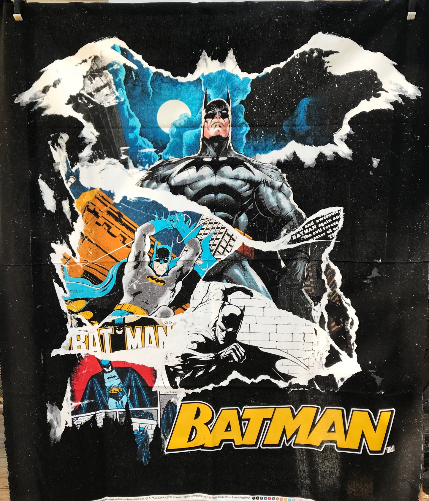 Batman Cotton Fabric Panel